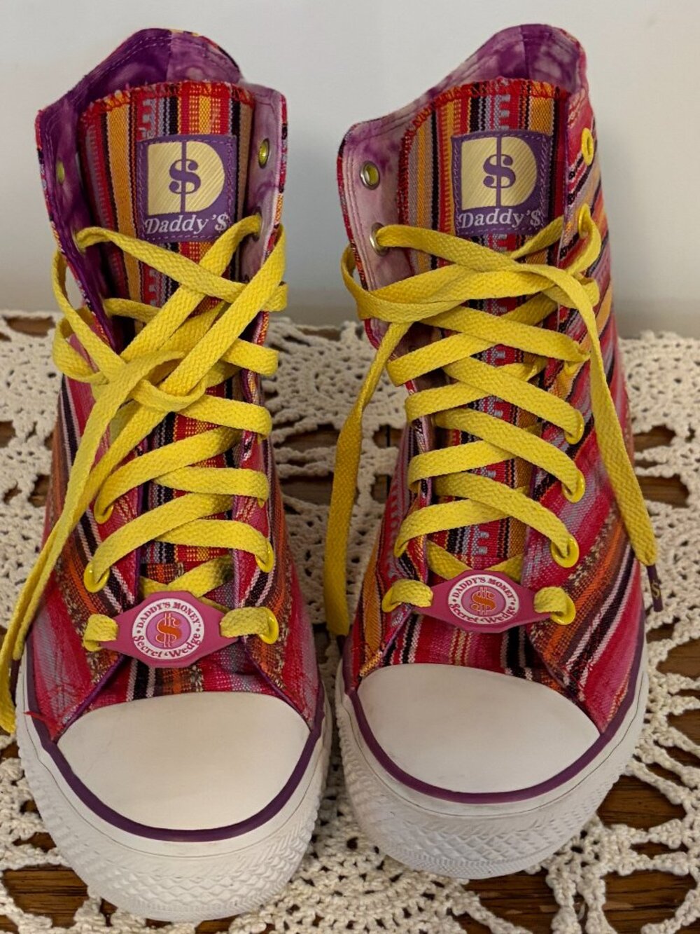 Sketchers Daddy's Money Secret Wedge Womens Size 8.5 High Top Sneakers